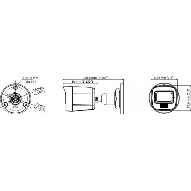Hikvision DS-2CE16D0T-LPFS(2.8mm) 2MP IR Mini Bullet Kamera, 4-in-1 Videoausgang, IP67