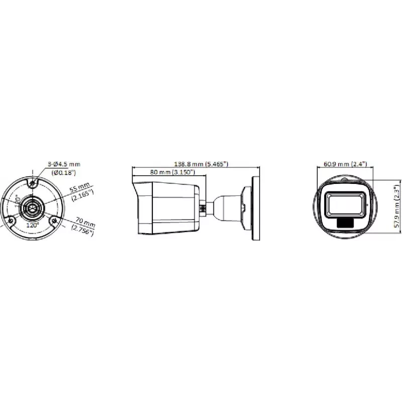 Hikvision DS-2CE16K0T-LPFS 3K 4-in-1 Bullet Kamera mit 2,8mm Objektiv und Weißlicht
