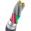 Baseus Crystal Shine USB-A auf USB-C Kabel 1,2m 100W 6A QC 3.0 Geflochtenes Nylon Schwarz