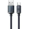 Baseus Crystal Shine USB-A auf USB-C Kabel 1,2m 100W 6A QC 3.0 Geflochtenes Nylon Schwarz