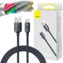 Baseus Crystal Shine USB-A auf USB-C Kabel 1,2m 100W 6A QC 3.0 Geflochtenes Nylon Schwarz