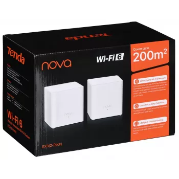 Tenda EX3 (2er-Pack) Dual-Band Wi-Fi 6 Mesh-System AX1500 Weiß