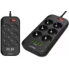 LDNIO SE6403 Steckdosenleiste 6 Steckdosen + 4 USB-Ladeanschlüsse, 2m Kabel, 2500W, Weiß