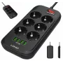 LDNIO SE6403 Steckdosenleiste 6 Steckdosen + 4 USB-Ladeanschlüsse, 2m Kabel, 2500W, Weiß