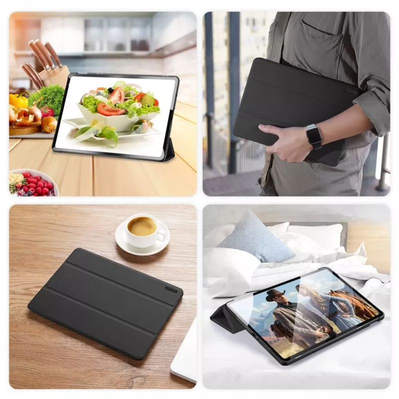 Dux Ducis Domo Case mit Flip und Smart Sleep für Xiaomi Redmi Pad Pro (4G/5G)/Poco Pad 12.1 - Schwarz