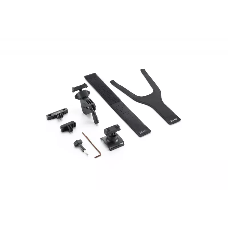 DJI Osmo Action Road Cycling Kit (Brustgurt, Lenkerhalterung, Klebehalterungen) - Schwarz