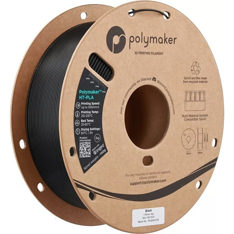 Polymaker HT-PLA 1,75mm Schwarz 1kg
