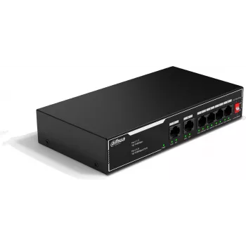 DAHUA SF1006LP Unmanaged PoE Switch, 6-Port, 4 PoE-Ports, 36W Budget, Desktop