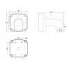 DAHUA PFB302S-V2 Wandhalterung für PTZ-Dome-Kameras, Weiß, Aluminiumlegierung