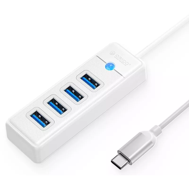 ORICO PW4U-C3-015-WH-EP USB-C Hub 4x USB-A 3.2 Gen 1 Weiß