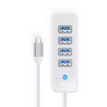 ORICO PW4U-C3-015-WH-EP USB-C Hub 4x USB-A 3.2 Gen 1 Weiß