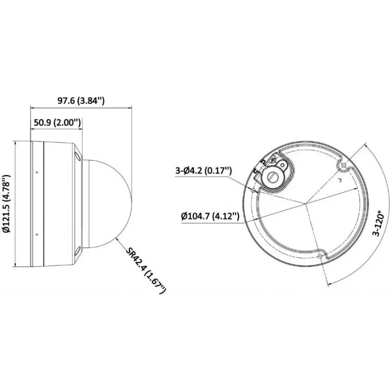 Hikvision DS-2CD1763G2-LIZU(2.8-12mm) 6MP Outdoor Turret IP Kamera mit motorisiertem Varifokalobjektiv, PoE, IR, eingebautem Mikrofon