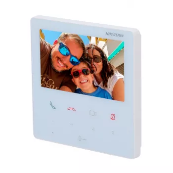 Hikvision DS-KH6110-WE1 4.3 Zoll Innenstation, 480x272, PoE, WiFi, 4 programmierbare Tasten, Touchscreen, Weiß