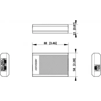 Hikvision DS-3E0503DP-E/R PoE Repeater, 1x PoE-Eingang, 2x PoE-Ausgang, 10/100 Mbps, Metallgehäuse