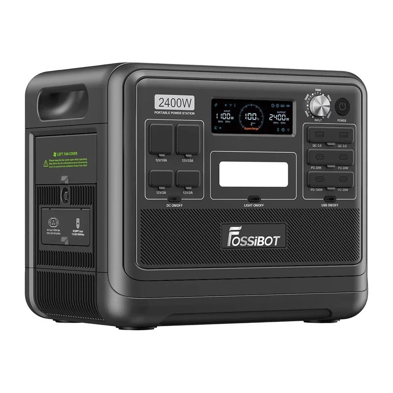 FOSSIBOT F2400 2400W Ladestation, Schwarz