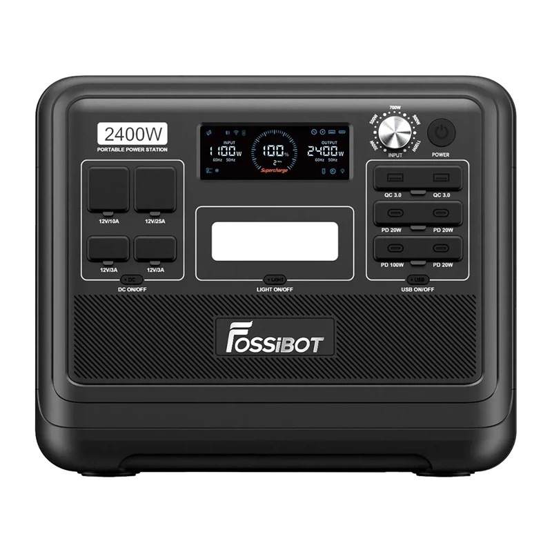FOSSIBOT F2400 2400W Ladestation, Schwarz