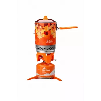 Fire-Maple FMS-X2 Campingkocher mit orangefarbenem Topf