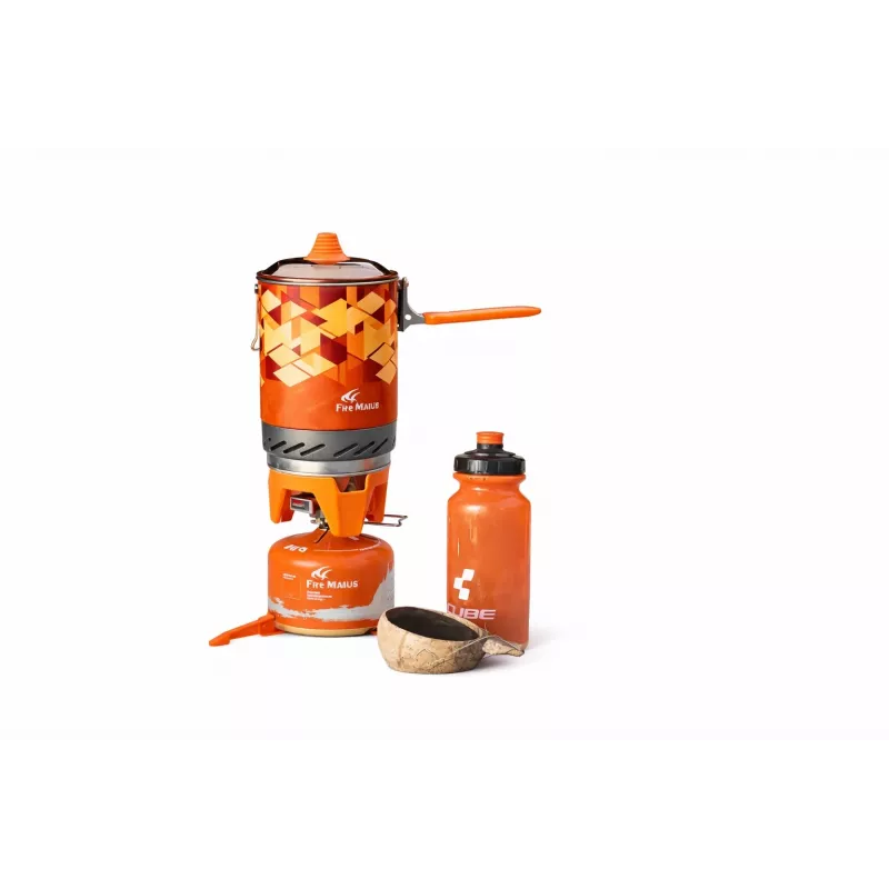 Fire-Maple FMS-X2 Campingkocher mit orangefarbenem Topf