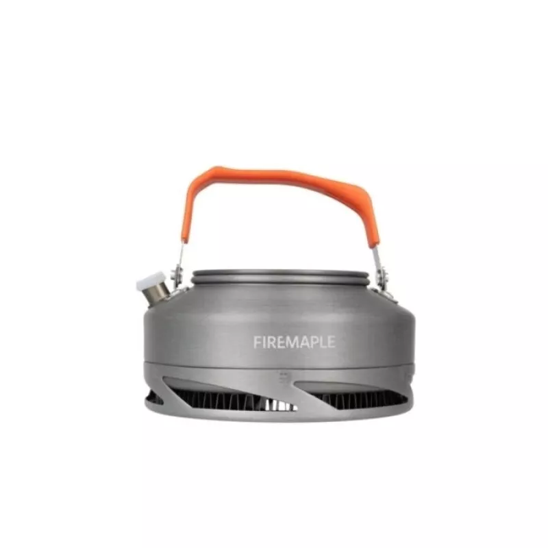 FIREMAPLE Camping-Kochgeschirr-Set 8-teilig mit Wärmetauscher, harteloxiertem Aluminium, klappbaren Griffen, Netztragetasche