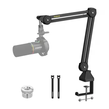 MAONO BA37 Mikrofon-Galgenarm - Schwarz, Tischklemme, 360° Drehung, 1,5 kg Tragfähigkeit