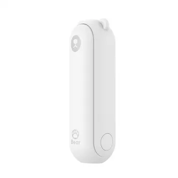 JISULIFE Handheld Fan 8 Weiß Tragbarer USB-Ventilator mit Powerbank 2000mAh und Taschenlampe