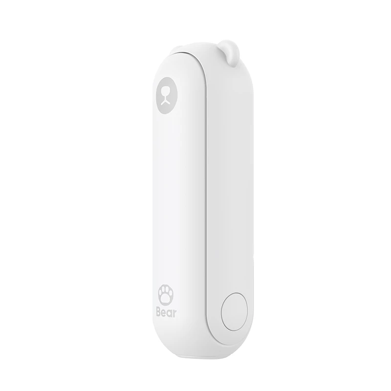 JISULIFE Handheld Fan 8 Weiß Tragbarer USB-Ventilator mit Powerbank 2000mAh und Taschenlampe