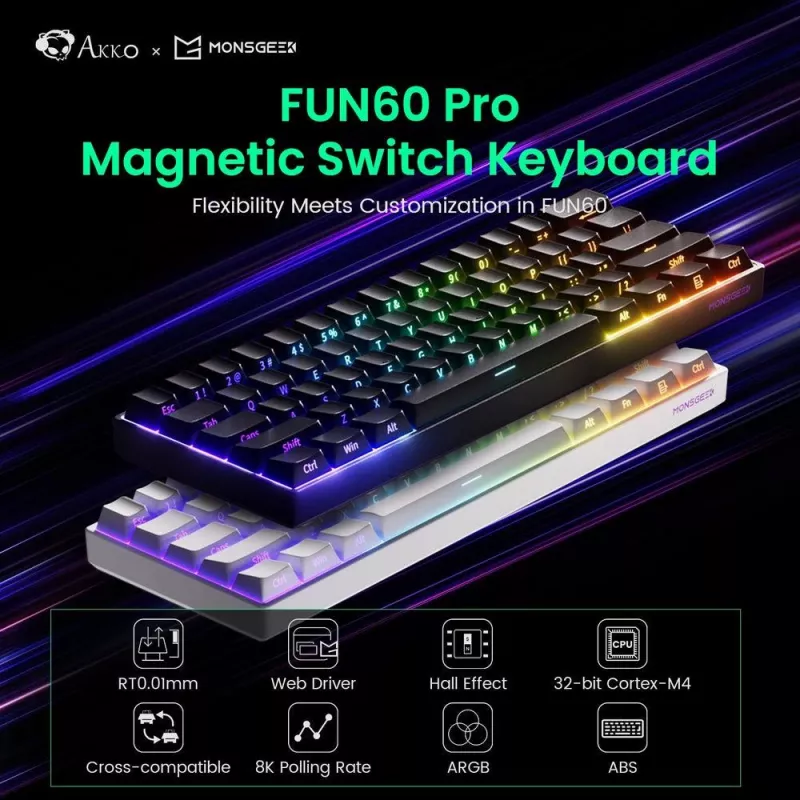 Akko FUN60 PRO Mechanische Tastatur USB-C Schwarz 61 Tasten