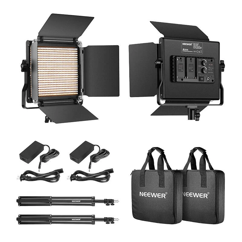 NEEWER 660 Bi-Color LED Video Light Kit (2 Lampen, 40W, 3200-5600K)