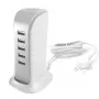 Dudao 5x USB-Ladegerät mit integriertem EU-Netzkabel Weiß (A5EU)