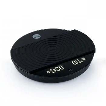 WILFA UNIFORM COFFEE SCALE - Digitale Kaffeewaage mit Timer, Bluetooth, 2000g Kapazität, 0,1g Genauigkeit, Schwarz