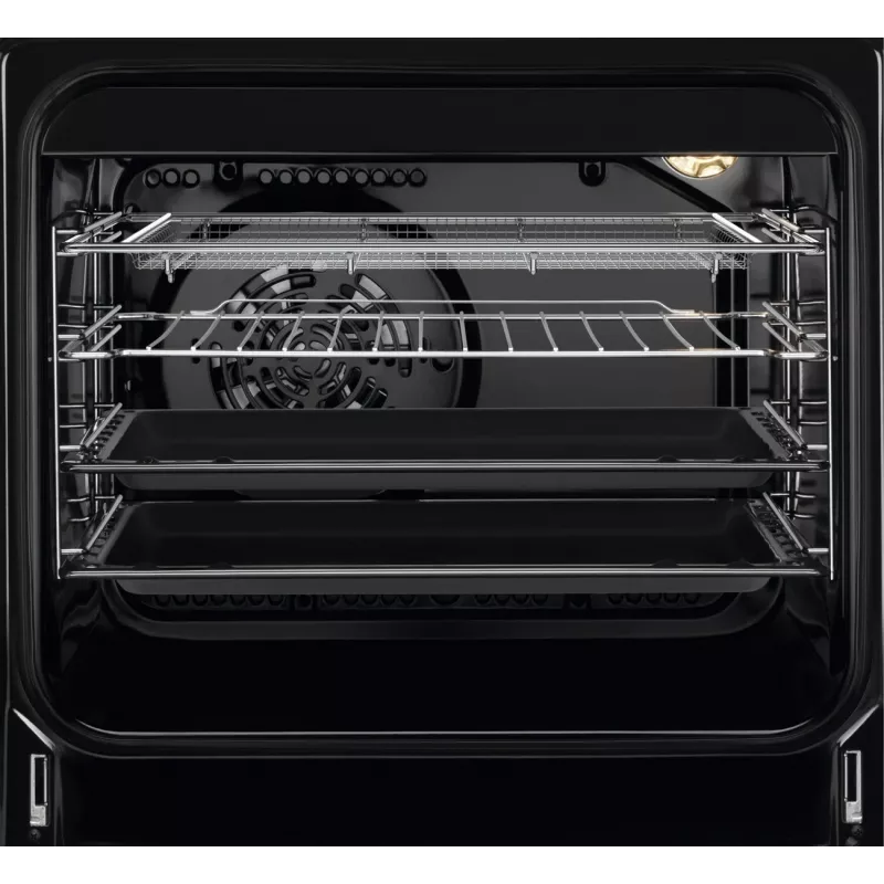 AEG CCB56491BW Freistehender Elektroherd mit Glaskeramik-Kochfeld, 73L Umluftbackofen & 39L konventionellem Backofen, Weiß