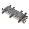 AXING AX BVE 6-01 6-fach TV/SAT Verteiler, 75 Ohm, F-Anschluss, Druckguss-Zink, Schwarz