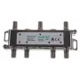 AXING AX BVE 6-01 6-fach TV/SAT Verteiler, 75 Ohm, F-Anschluss, Druckguss-Zink, Schwarz