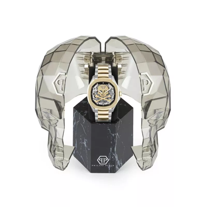 Philipp Plein The $keleton Herren Automatikuhr PWRAA0323 42mm Schwarzes Silikon