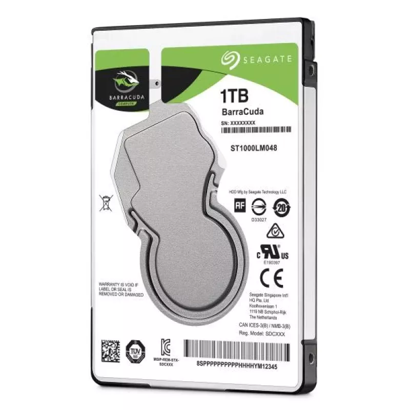 Seagate BarraCuda 1 TB interne Festplatte 2,5 inch SATA III 5400 RPM 128 MB Cache (ST1000LM048)