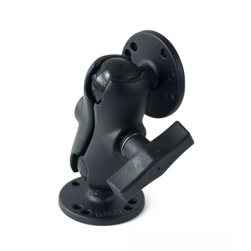 RAM MOUNTS C Size Short Double Socket Arm mit 2x 2,5 Zoll runden Basen