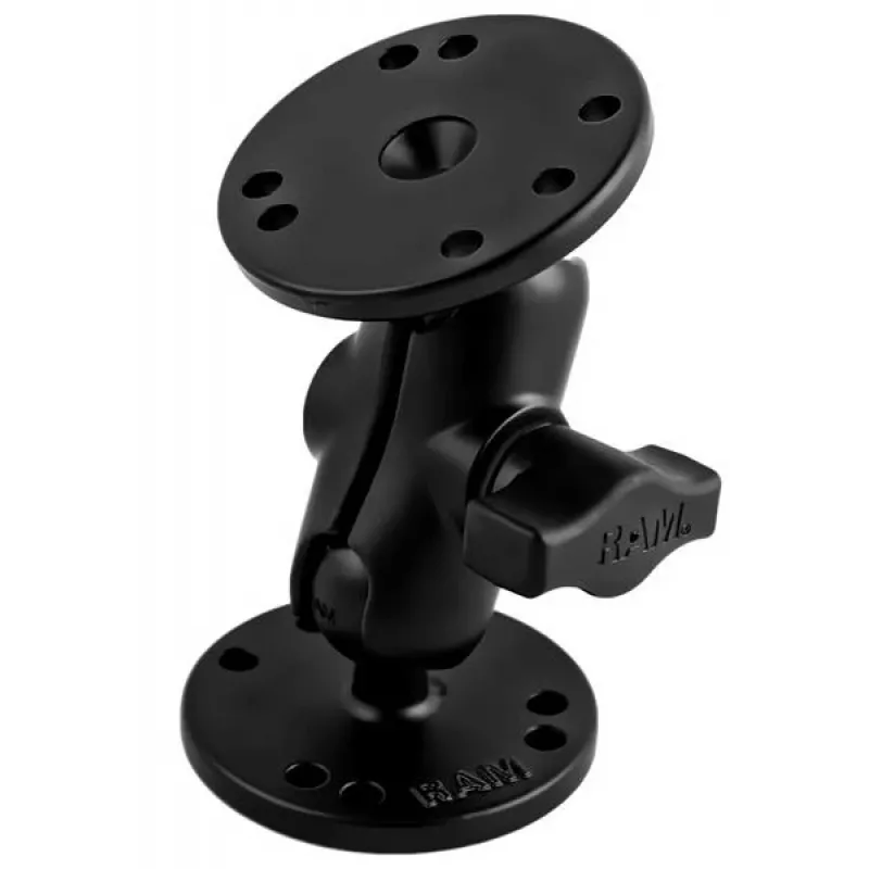 RAM MOUNTS B-Size Short Mounting Arm + 2x B-Size 1.0 Ball Round 2.5 Base
