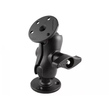 RAM MOUNTS Kurzer Doppelgelenkarm mit 2x D-Größe 2,25 inch Kugel-Rundplattenbasis 3,68 inch