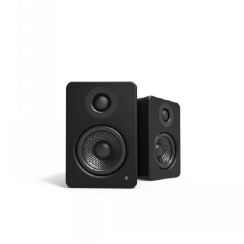 Kanto Audio YU2MB-CG 3-Driver Aktivlautsprecher mit USB-DAC und 3,5-mm-AUX - Matt Schwarz (inkl. Netzkabel Typ C & G)