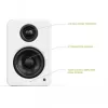 KANTO AUDIO YU2MW-CG Aktiv-Bookshelf-Lautsprecher mit USB-DAC und 3,5-mm-AUX - Mattweiß (inkl. Netzkabel Typ C & G)