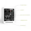 KANTO AUDIO YU2MW-CG Aktiv-Bookshelf-Lautsprecher mit USB-DAC und 3,5-mm-AUX - Mattweiß (inkl. Netzkabel Typ C & G)