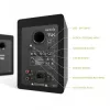 KANTO AUDIO TUKMB-FG Premium Aktivlautsprecher mit Kopfhörerausgang, USB-DAC, integriertem Phono-Vorverstärker, Bluetooth, Matt Schwarz (inkl. Netzkabel Typ F & G)