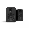 KANTO AUDIO YU-CG Aktiv-Bookshelf-Lautsprecher mit Bluetooth und RCA-Eingang - Schwarz Vinyl (inkl. Typ C & G Netzkabel)