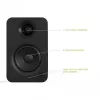KANTO AUDIO YU-CG Aktiv-Bookshelf-Lautsprecher mit Bluetooth und RCA-Eingang - Schwarz Vinyl (inkl. Typ C & G Netzkabel)