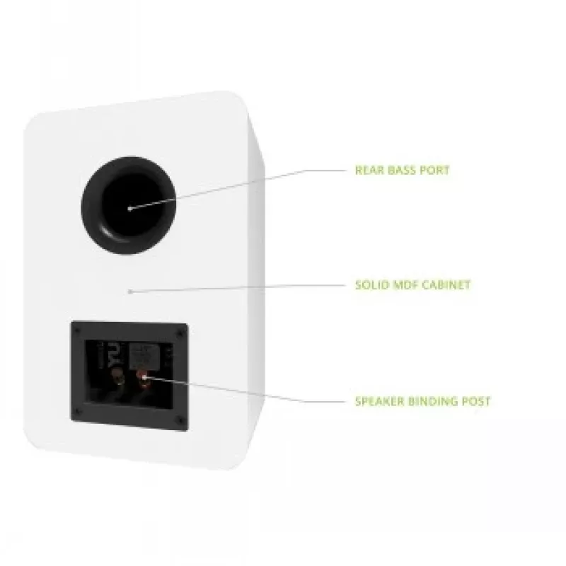 KANTO AUDIO YUP6W Passive Regallautsprecher (Paar) - Weiß - 1 inch Seidenkalotten-Hochtöner & 5,25 inch Kevlar-Tiefmitteltöner