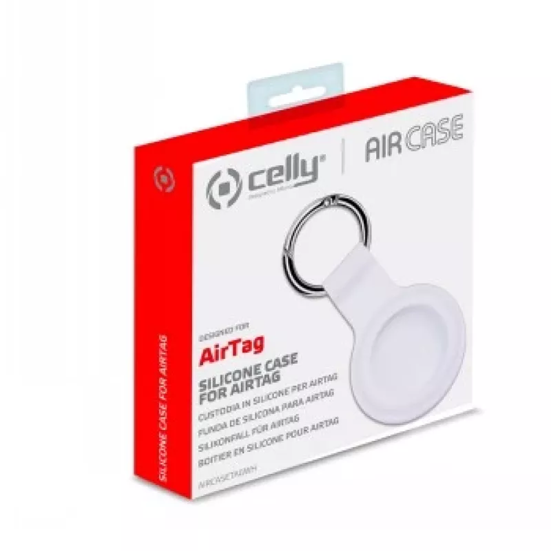 CELLY AIRCASETAG - Silikonhülle für AirTag - Weiß