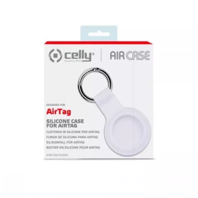 CELLY AIRCASETAG - Silikonhülle für AirTag - Weiß