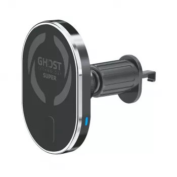 CELLY MagSafe Auto-Halterung mit kabellosem Laden - 15W Qi Schnellladung, Lüftungshalterung, 360° Drehung, Schwarz
