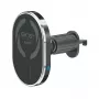 CELLY MagSafe Auto-Halterung mit kabellosem Laden - 15W Qi Schnellladung, Lüftungshalterung, 360° Drehung, Schwarz