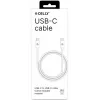 CELLY USBCUSBCCOTT - USB-C auf USB-C Baumwollgeflechtkabel Weiß (Power Delivery)